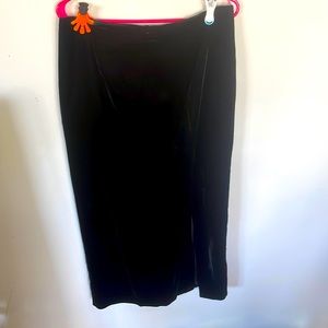 2/$20 Black velvet skirt with slit size 12